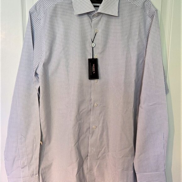 Men's Serica 100% cotton long sleeve No IRON dress shirt Size 40/15 1/2 - Picture 8 of 9